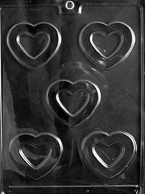 Hollow Hearts Chocolate Mold - LPV045