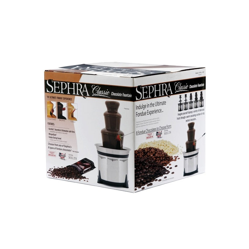 Sephra 18" Classic Fondue Chocolate Fountain (Brushed Stainless Steel)