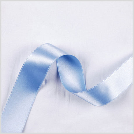 2.5" Light Blue Double Face French Satin Ribbon