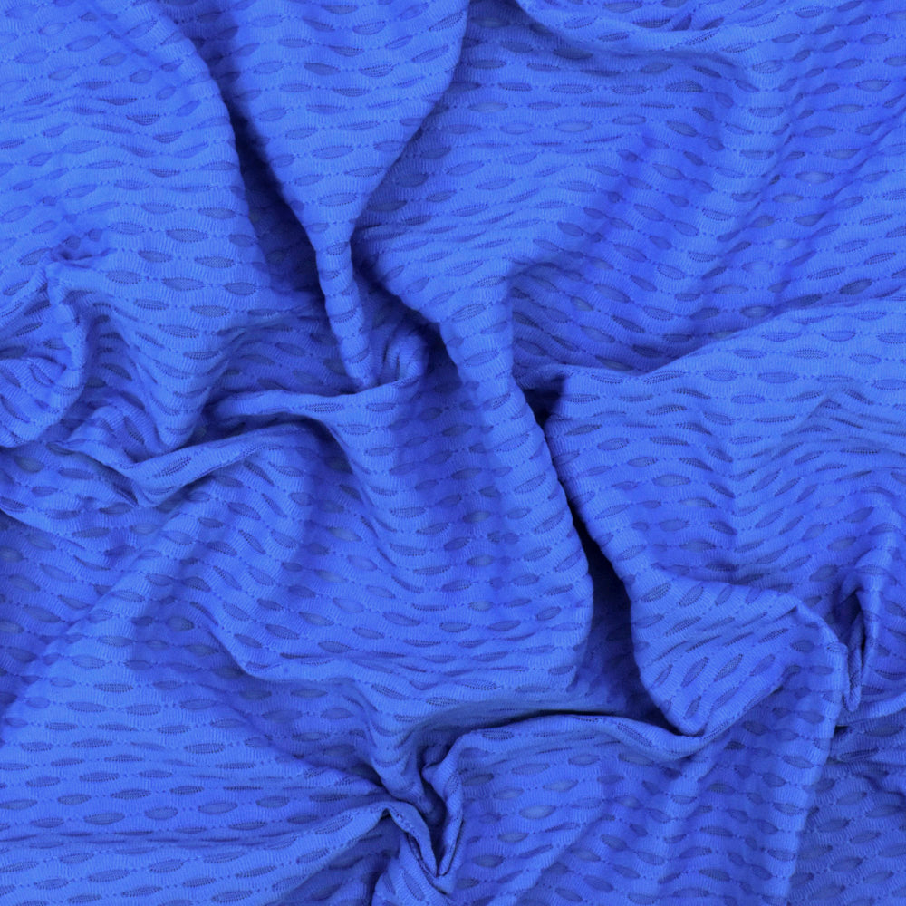 1 Yard Digital Blue 3D Mesh Stretch Yoga Activewear Fabric For Blouses And Dancewear 56 Inches Width