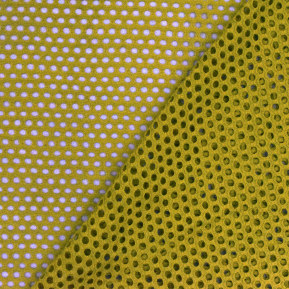 1 Yard Chartreuse Yellow Mesh Stretch Yoga Activewear Knit Fabric For Dancewear And Blouses 50 Inches Width