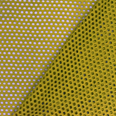 1 Yard Chartreuse Yellow Mesh Stretch Yoga Activewear Knit Fabric For Dancewear And Blouses 50 Inches Width