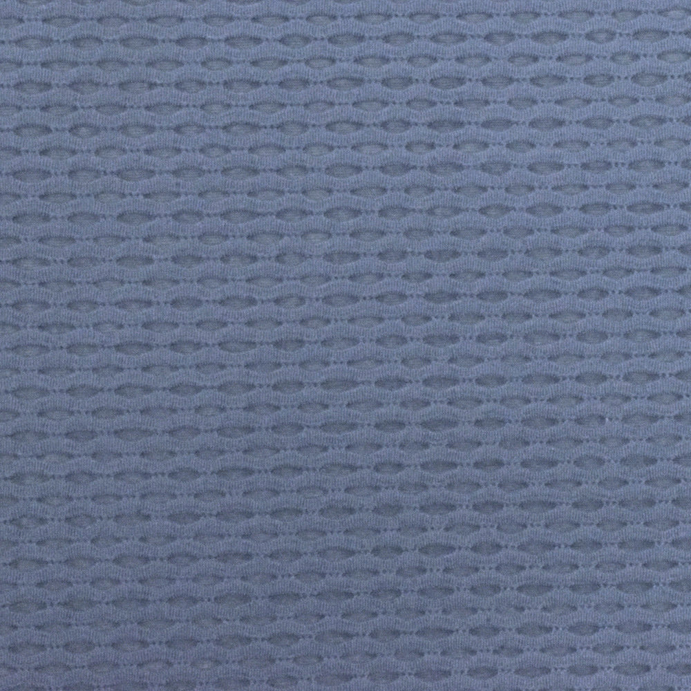 1 Yard Gloom Blue 3D Mesh Stretch Yoga Activewear Fabric For Blouses And Dancewear 56 Inches Width