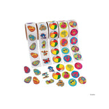 1 1/2" Tropical Rolls of Sticker Assortment 500 Stickers