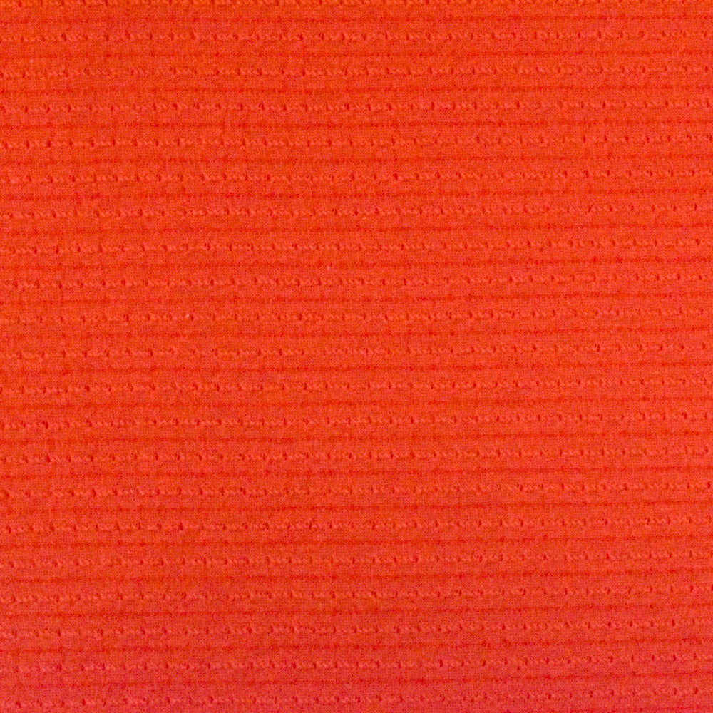 1 Yard Fire Orange Stripe Texture Stretch Jersey Knit Fabric For Blouses And Dancewear 51 Inches Width