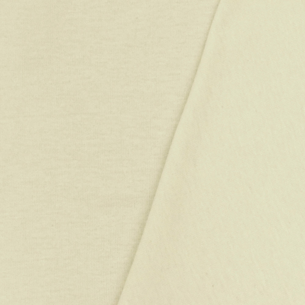 1 Yard Cream Ivory Solid Stretch 1x1 Rib Knit Fabric For Blouses And Activewear 62 Inches Width