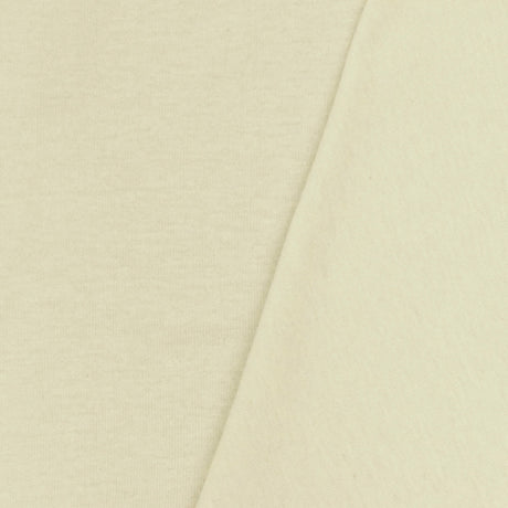 1 Yard Cream Ivory Solid Stretch 1x1 Rib Knit Fabric For Blouses And Activewear 62 Inches Width