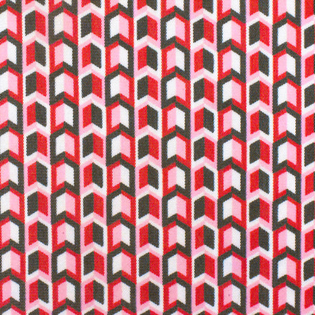 1 Yard Red Black Multi Arrow Print Stretch Polyester Mesh Knit Fabric For Overlays And Dancewear 61 Inches Width