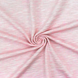 1 Yard Baby Pink White Crinkle Stripe Stretch Polyester Slub Jersey Knit Fabric For Blouses And Dancewear 60 Inches Width