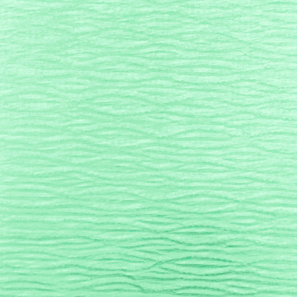 1 Yard Fresh Mint Crinkle Stretch Plisse Polyspan Jersey Knit Fabric For Blouses And Dancewear 60 Inches Width