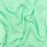 1 Yard Fresh Mint Crinkle Stretch Plisse Polyspan Jersey Knit Fabric For Blouses And Dancewear 60 Inches Width