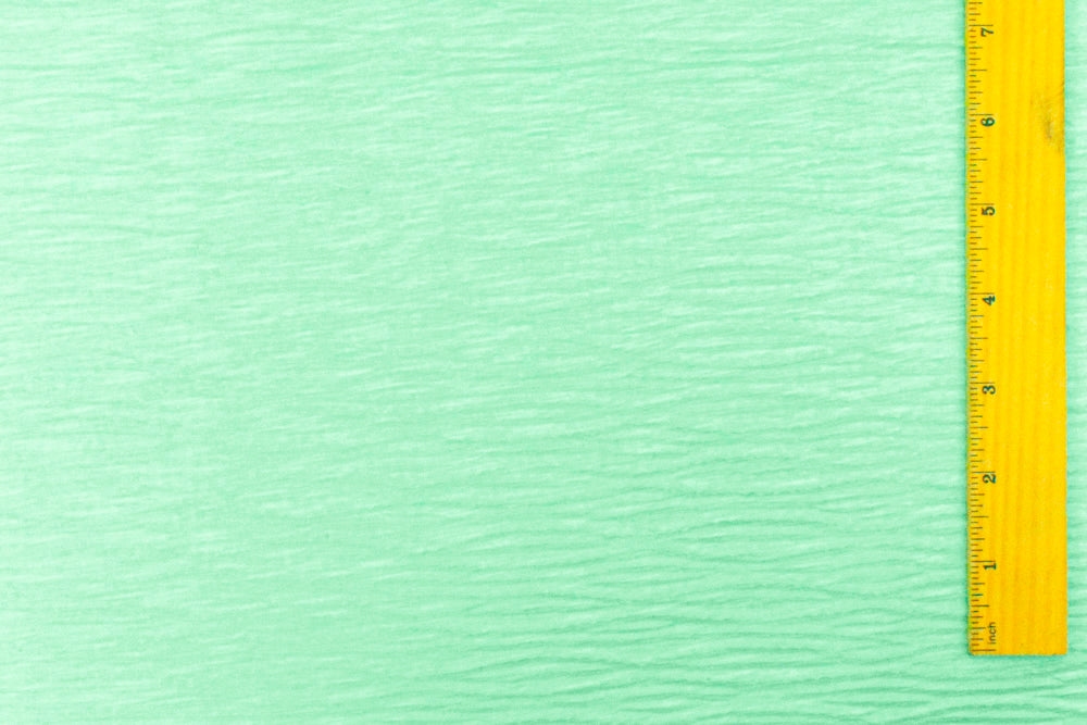 1 Yard Fresh Mint Crinkle Stretch Plisse Polyspan Jersey Knit Fabric For Blouses And Dancewear 60 Inches Width