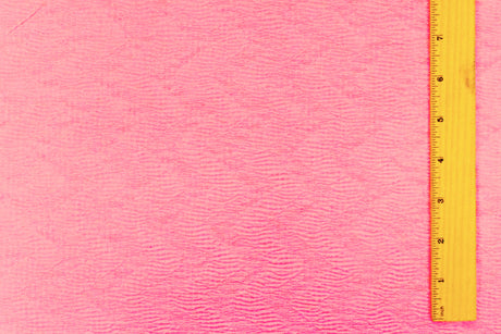 1 Yard Neon Pink Crinkle Stretch Plisse Polyspan Jersey Knit Fabric For Blouses And Dancewear 59 Inches Width
