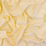 1 Yard Light Yellow White Stripe Crinkle Stretch Jersey Knit Fabric For Blouses And Dancewear 60 Inches Width
