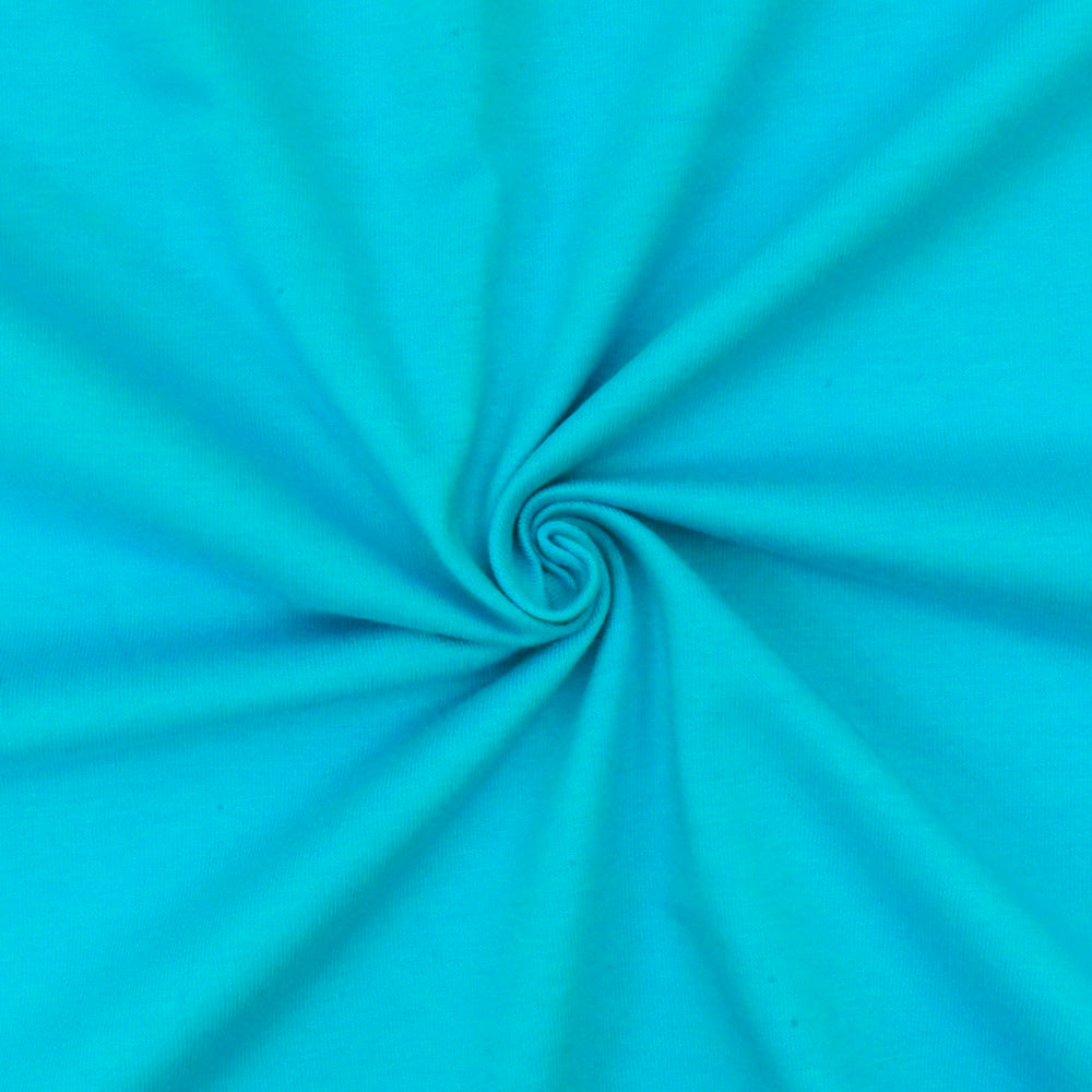 1 Yard Scuba Blue Solid Stretch Cotton Jersey Knit Fabric For Basic Tees And Activewear 62 Inches Width