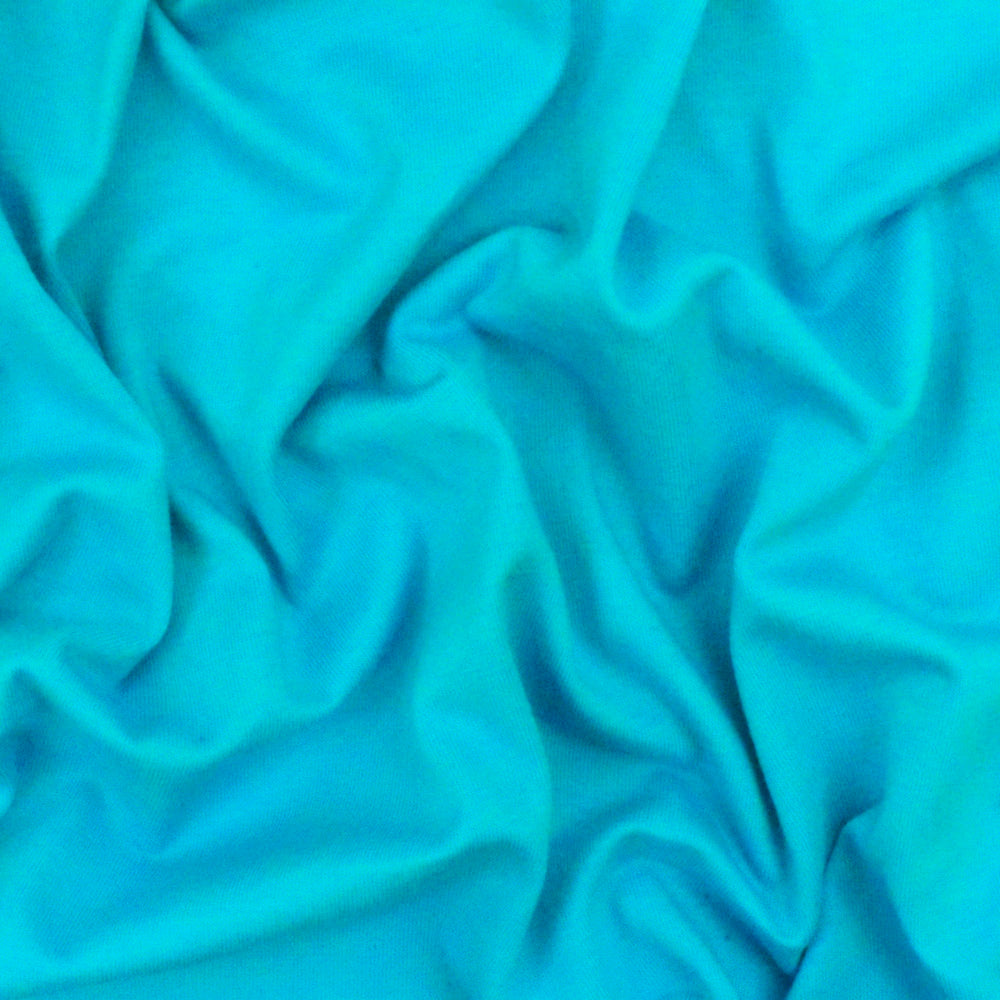 1 Yard Scuba Blue Solid Stretch Cotton Jersey Knit Fabric For Basic Tees And Activewear 62 Inches Width