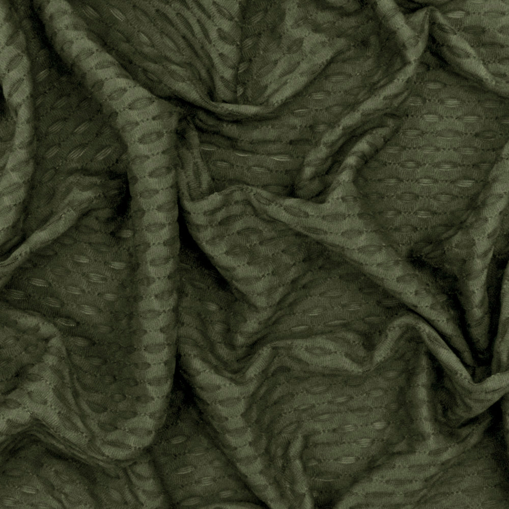 1 Yard Army Green 3D Mesh Stretch Yoga Activewear Fabric For Overlays And Dancewear 56 Inches Width