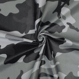 1 Yard Gray Multi Camouflage Print Stretch Tricot Swimwear Fabric For Activewear And Swimwear 56 Inches Width