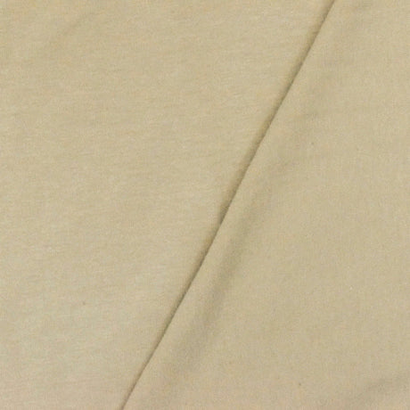 1 Yard Beige Cotton Jersey Knit Fabric Stretch Soft Matte Finish 63 Inch Width
