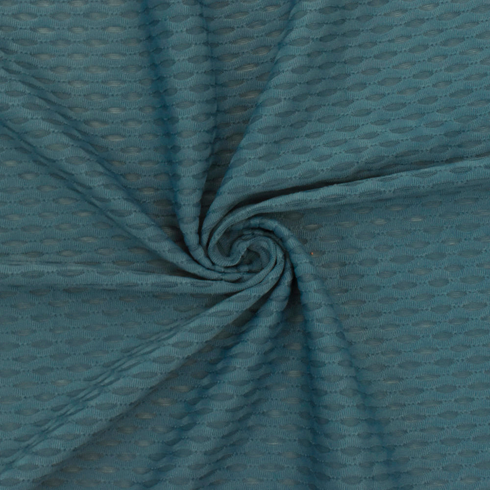 1 Yard Dusty Teal 3D Mesh Stretch Yoga Activewear Fabric Nylon Spandex 57 Inch Width