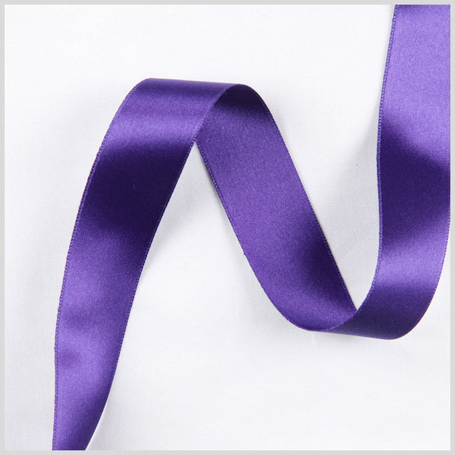 2.5" Purple Double Face French Satin Ribbon