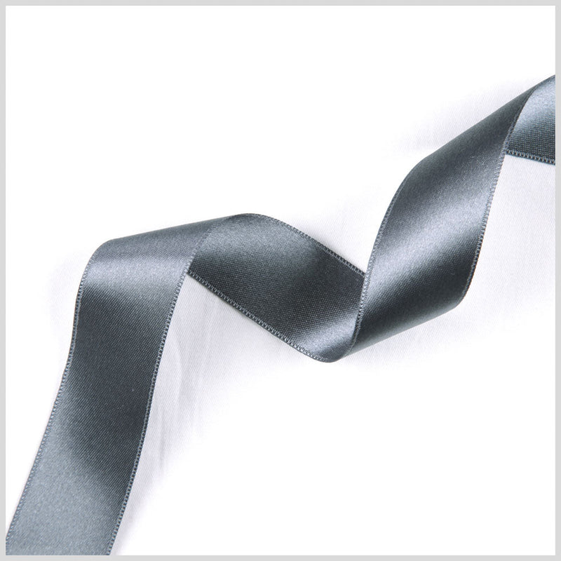 2.5" Silver Double Face French Satin Ribbon