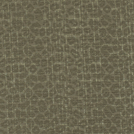 1 Yard Green & Silver Crinkle Leopard Metallic Plaid Stretch Double Knit Fabric, 61 Inches Wide