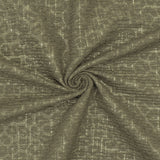 1 Yard Green & Silver Crinkle Leopard Metallic Plaid Stretch Double Knit Fabric, 61 Inches Wide
