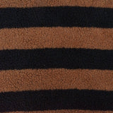 1 Yard Brown & Black Stripe Single Sided Fleece Sweatshirt Knit Fabric, 61 Inches Wide