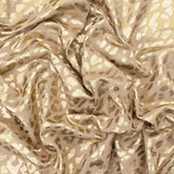 1 Yard Simple Beige Gold Leopard Stretch Tricot Dancewear Fabric, 61 Inch Width