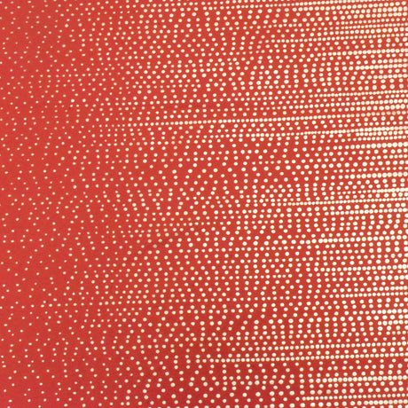 1 Yard Sunset Red Gold Dot Foil Stretch Tricot Activewear Fabric 59 Inches Wide