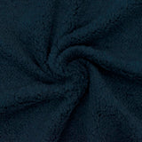 1 Yard Navy Blue Stretch Berber Fleece Knit Fabric 65 Inches Wide