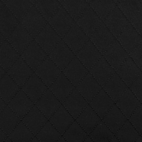 1 Yard Jet Black Diamond Quilt Stretch Polyester Knit Fabric 62 Inches Wide