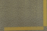 1 Yard Ash Olive Gold Leopard Metallic Plaid Stretch Double Knit Fabric 60 Inches Wide