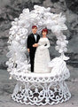 Wedding Cake Topper - E22 - Mini Bride & Groom, 5"