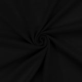 1 Yard Jet Black Solid Stretch Spandex Cotton Jersey Knit Fabric 60 Inches Wide