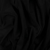 1 Yard Jet Black Solid Stretch Spandex Cotton Jersey Knit Fabric 60 Inches Wide