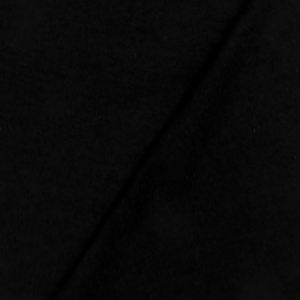 1 Yard Jet Black Solid Stretch Spandex Cotton Jersey Knit Fabric 60 Inches Wide