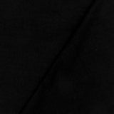1 Yard Jet Black Solid Stretch Spandex Cotton Jersey Knit Fabric 60 Inches Wide