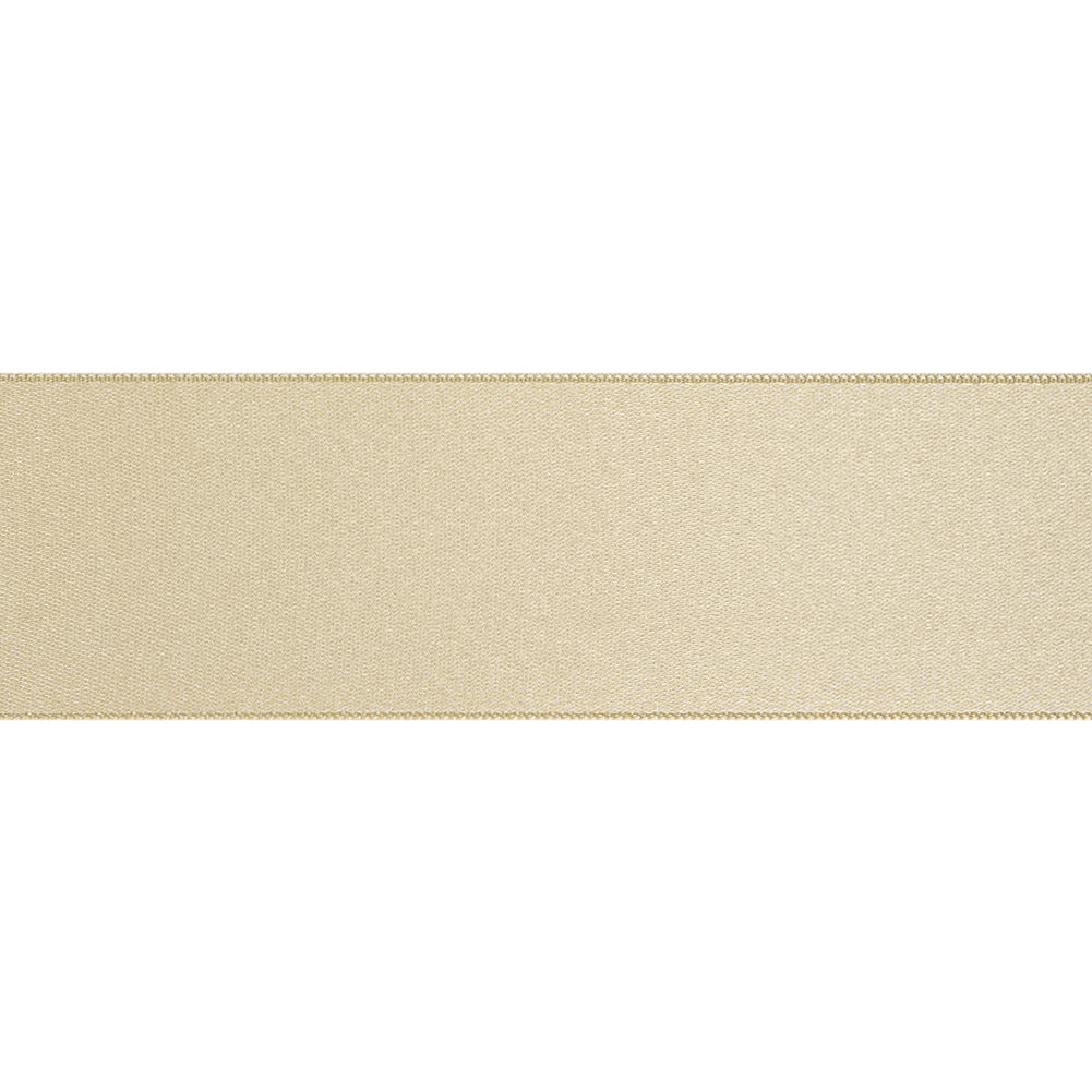 1.5" Pale Gold Double Face French Satin Ribbon