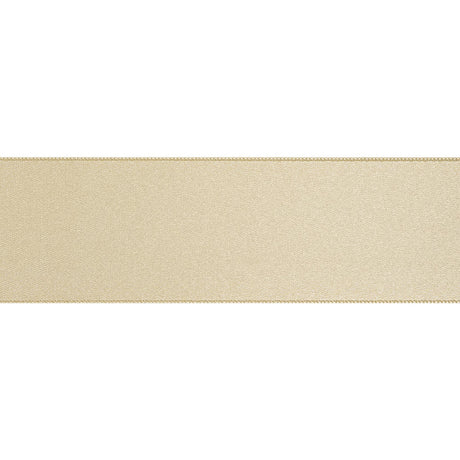 1.5" Pale Gold Double Face French Satin Ribbon