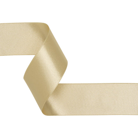 1.5" Pale Gold Double Face French Satin Ribbon