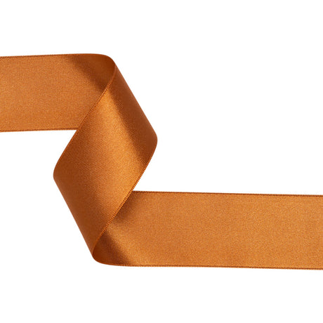 1.5" Pumpkin Double Face French Satin Ribbon