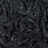 1 Yard Deep Gray & Ivory Famous Designer Textured Slub Brushed Back Rib Knit Fabric, 54 Inches Wide