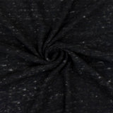 1 Yard Black & Speckled Brown Famous Designer Texture Brushed Back Rib Knit Fabric, 57 Inches Wide