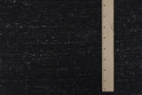 1 Yard Black & Speckled Brown Famous Designer Texture Brushed Back Rib Knit Fabric, 57 Inches Wide