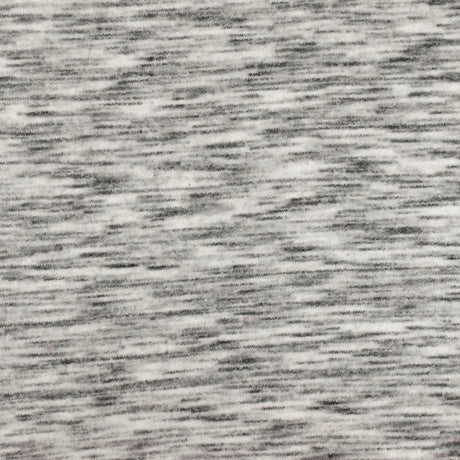 1 Yard Ash Black, Gray & Ivory Textured French Terry Knit Fabric 70 Inches Wide
