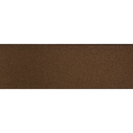 1.5" Brown Double Face French Satin Ribbon