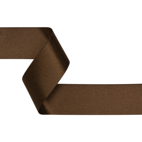 1.5" Brown Double Face French Satin Ribbon
