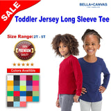 BELLA + CANVAS® Toddler Jersey Crewneck Long Sleeve T-Shirt